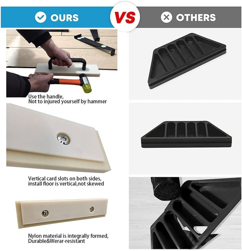 NOWHYX Tapping Block, Durable Flooring Tapping Block with Handle, Practical Vinyl Floor Installation Tool for Installing Laminate, Hardwood, LVP, LVT or Engineered Wood(SIZE:30cm/11.81in) - Image 2